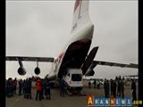 ورود هواپیمای حامل کمک‌های بشر دوستانه روسیه به جمهوری آذربایجان