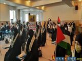 تجمع طلاب و اساتید مدارس علمیه خواهران ارومیه در حمایت از مردم مظلوم فلسطین/ فیلم