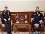دیدار وزیر دفاع جمهوری آذربایجان با فرمانده نیروهای زمینی ناتو در باکو 