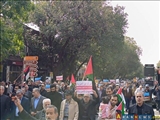 راهپیمایی مردم تبریز در حمایت از مردم فلسطین