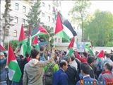 برپایی تجمع مردمی در حمایت از ملت فلسطین در مسکو + فیلم