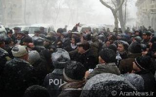 ممانعت پلیس جمهوری آذربایجان از برگزاری تجمع اعتراض آمیز در مقابل سفارت رژیم صهیونیستی در این کشور